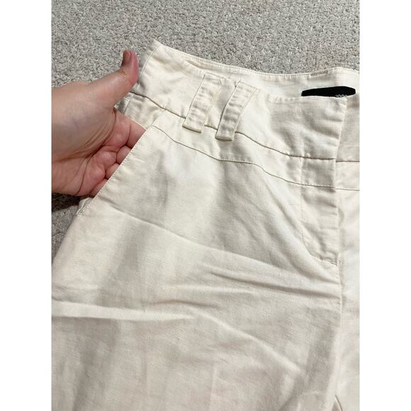 Focus 2000 Linen Cotton Wide Leg Pants Womens 10 White Understated Quiet Luxury - Picture 7 of 12